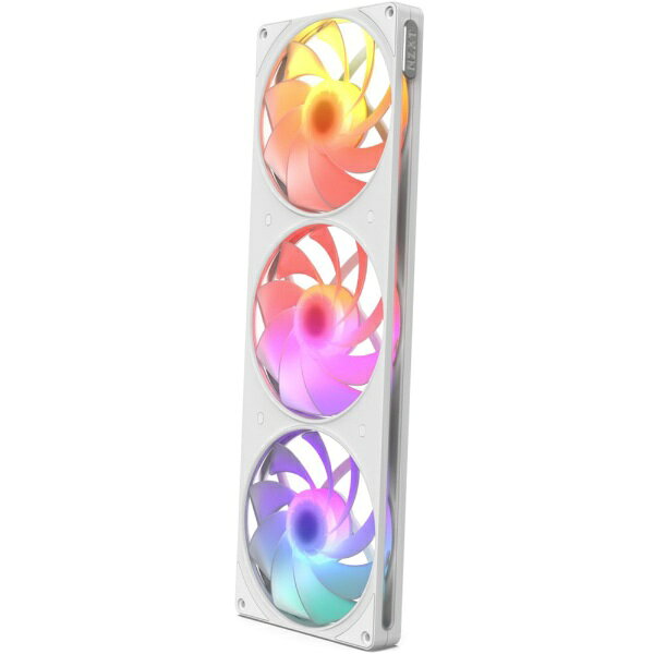 NZXT｜エヌゼットエックスティー ケースファンx3 [140mm /1900RPM] (リバースブレード) F420 RGB REVERSE(シングルフレーム) ホワイト RF-R242R-WF