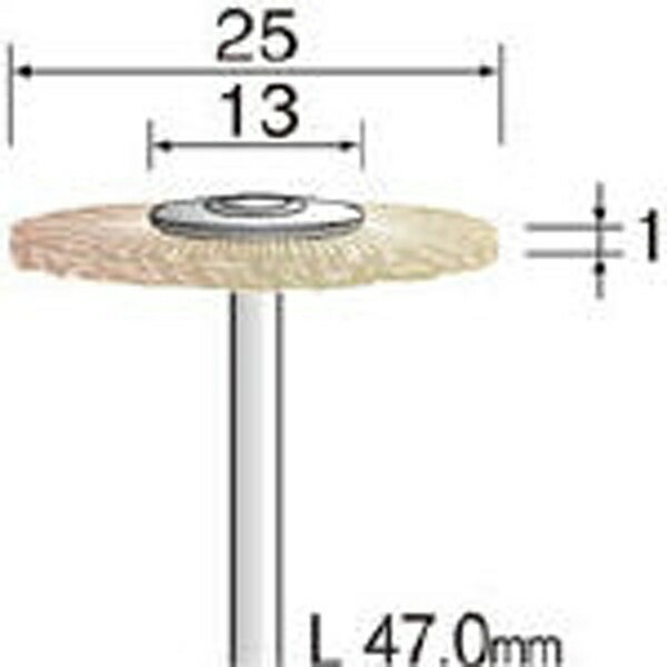ミニター｜MINITOR ミニモ 毛ブラシ ホイール 山羊毛 ソフト φ22 （10本入） FC1143