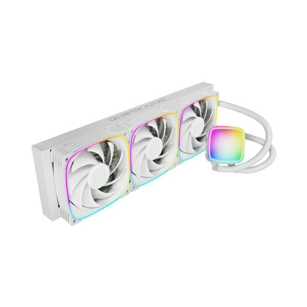 GEOMETRIC FUTURE 水冷CPUクーラー 120mmファンx3 [LGA2066/2011V3/2011/1200/1156/1155/1151/1150/1700/1851・AM5/AM4] Eskimo Plus 36W ホワイト GF-ES-PLUS-360-WT