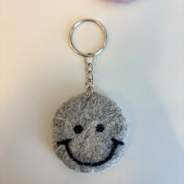 JERRY｜ジェリー Smile Face Keyring Gray スマイルフェイスキーリング グレー FELTY FLT-217749