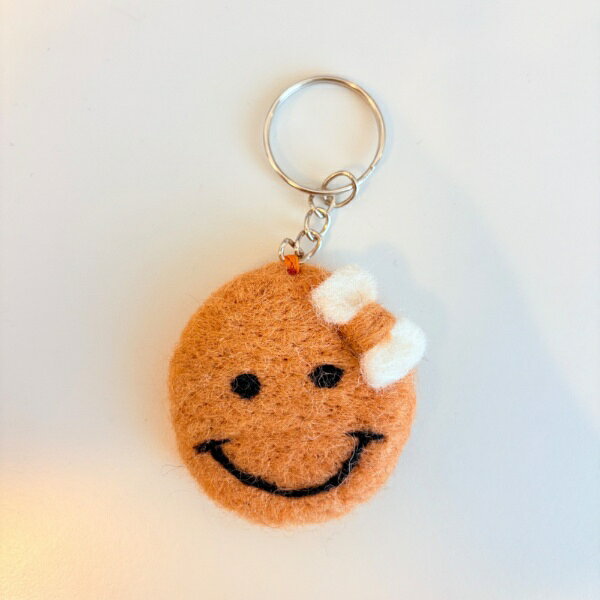 JERRY｜ジェリー Smile Face Keyring Orange スマイルフェイスキーリング オレンジ FELTY FLT-217756