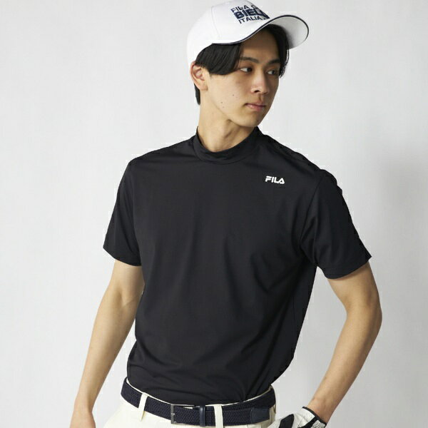 フィラゴルフ｜FILA GOLF メンズ 半袖モックネックシャツ ブラック 746655W [メンズ /LLサイズ]【返品交換不可】
