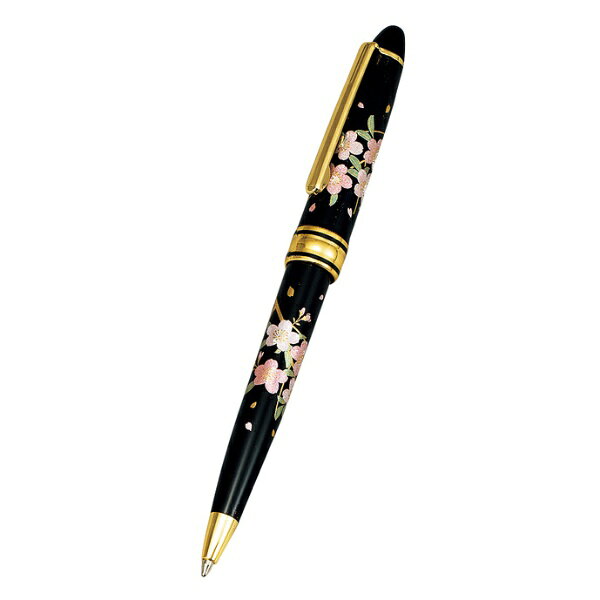 花鳥風月伝統の蒔絵柄をモチーフにした油性ボールペン。高度なスクリーン技術で、繊細に描かれた蒔絵柄が愉しめる一品です。古典的な絵柄を、現代の技術で色鮮やかに施した漆芸ボールペンは、記念品や海外への日本土産としても最適な一品です。材質：アクリル樹脂サイズ：約Φ13×135mm