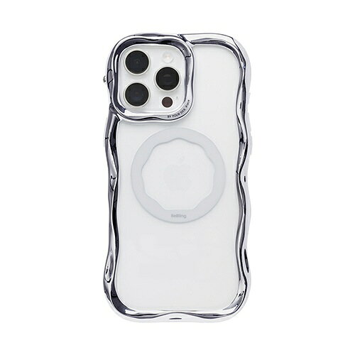 【2026年08月21日発売予定】HAMEE　［iPhone 16 Pro Max専用］iFace BeBling Wave MagSynq クリアケース iFace シルバー　41-192584