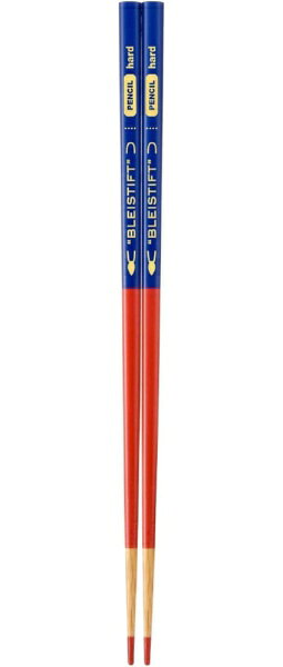 ナカノ｜Nakano 鉛筆箸 箱入 リアルペンシル 22cm 赤青 MM-1198