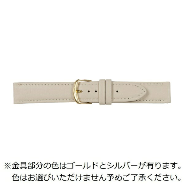 バンビ｜BAMBI 時計バンド 本革 スムースストレートタイプ 抗菌防臭 Colon（コロン） かん幅16mm 美錠幅16mm 【金具色指定不可】 アイボリー BCE074WN