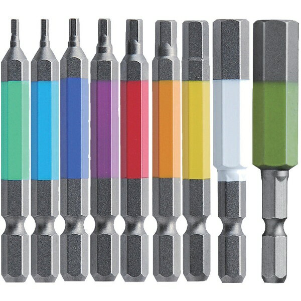 兼古製作所 アネックス 六角レンチカラービット9本組 ACHX9-65L