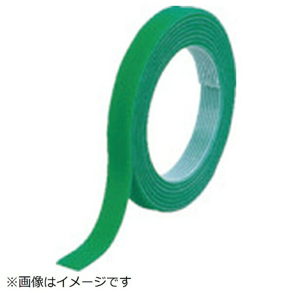 ■片面にプラスチックフック・片面に織物ループの付いた両面タイプのマジックテープ［［R下］］です。■プラスチックフックのため、強い係合力で結束に利用できます。■必要に応じた長さでカットできます。【用途】・コード・ホースなどの簡易仮止め。【仕様】・色： 緑・幅（mm）： 40・長さ（m）： 1.5・厚さ（mm）： 2・両面タイプ・引張せん断強度： 30.4N/［［CM2］］
