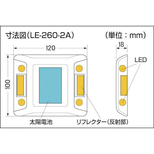 キャットアイ｜CATEYE キャットアイ ルミナスアイ・マイティ ソーラー式常灯 両面 ...