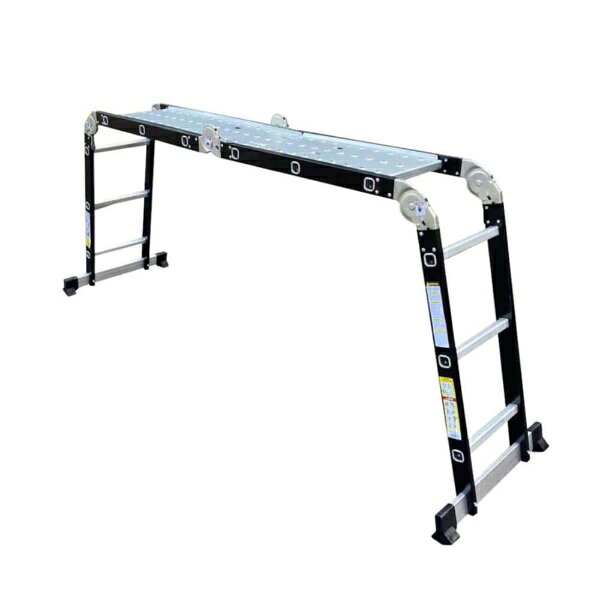 【寸法】製品最大サイズ（梯子時）：幅570mm×長さ33700mm／収納サイズ：幅520mm×高さ920mm×厚み235mm【質量】 13.7kg(足場板付)【製品耐荷重】100kg【材質】アルミ合金・鉄・ABS樹脂・ゴム