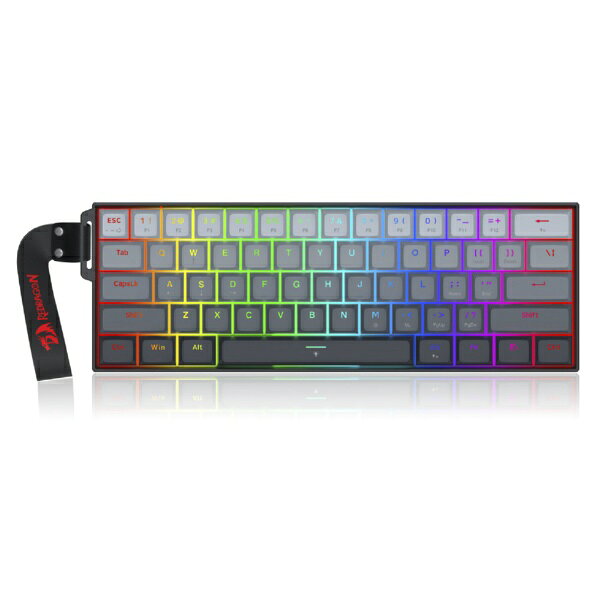 REDRAGON｜レッドラゴン ゲーミングキーボード(ラピッドトリガー対応) K617 FIZZ 60% グレー＆ブラック K617GGB-RGB-MPTI [有線 /英語配列 /磁気スイッチ]