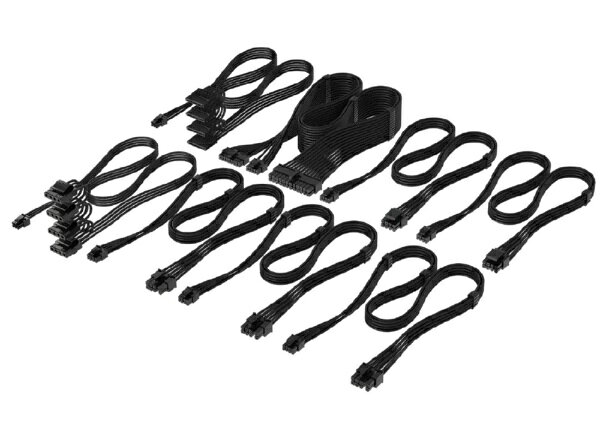 CORSAIR｜コルセア CORSAIR社製電源ユニット Type 4用 スリーブケーブルセット Elite Premium Individually Sleeved Type-4 PSU Cables Pro Kit ブラック CP-8920377
