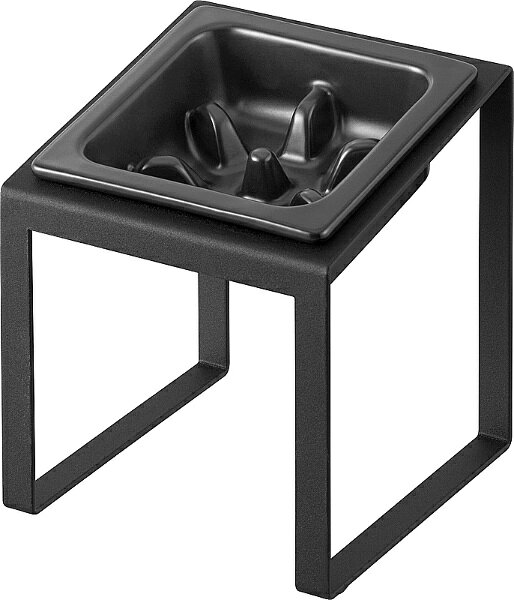 山崎実業 ヌークス nooks 早食い防止ペットフードボウルスタンド 斜めH17．6cm…
