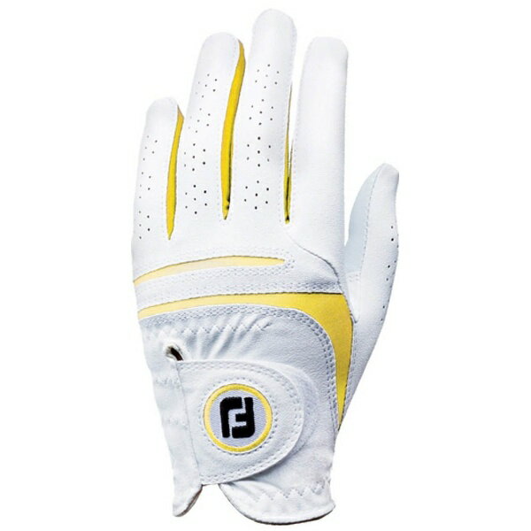 フットジョイ｜FootJoy 【レディース 両手用】ゴルフグローブ WeatherSof(20m/ホワイト×イエロー) FGWF5