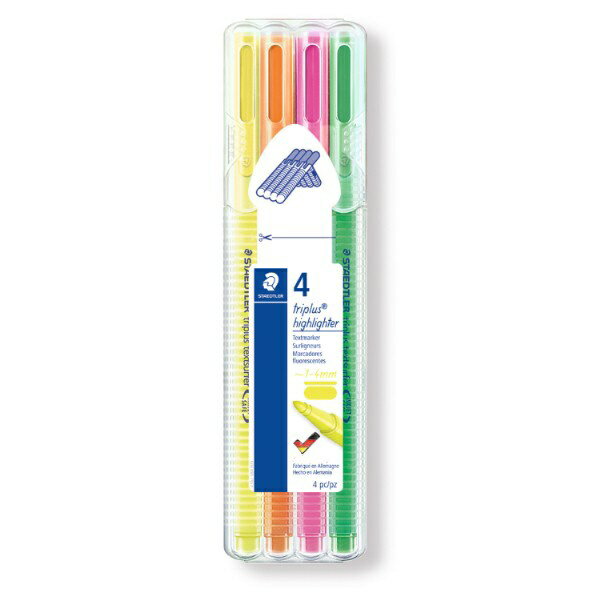 ステッドラー｜STAEDTLER [水性マーカー] トリプラス テキストサーファー・蛍光ペン 4色セット 362 SB4