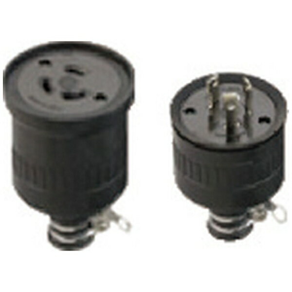 Panasonic｜パナソニック 接地2P30A 引掛防水ゴムコードコネクタ(圧着端子付) WA5330 ブラック[WA5330]