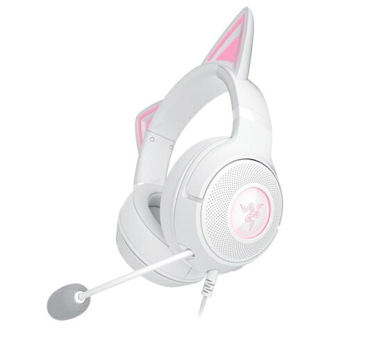 RAZER Kraken Kitty V2 - USB Headset with RGB Kitty Ears - White Edition - FRML Packaging RZ04-04730600-R3M1 [USB /両耳 /ヘッドバンドタイプ]