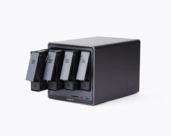 UGREEN｜ユーグリーン UGREEN NASync DXP4800 Plus + 東芝HDD N300 4TB×1 バンドル...