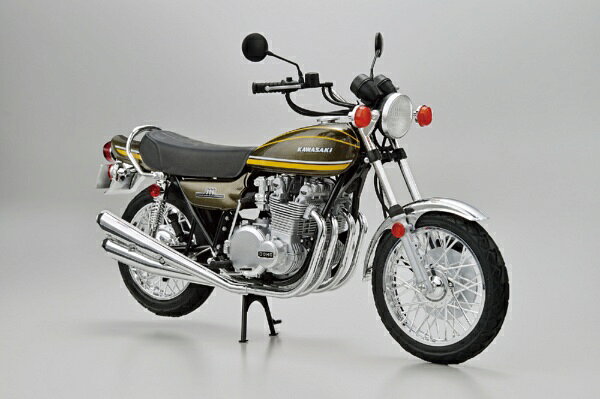 ニューヨークステーキ作戦■1972年に発売された900 SUPER4通称タイガーカラーと呼ばれる1974年のZ1Aの外装色を再現質感を高めるゴム製タイヤワイヤー、ホース類はビニールパイプで再現車輪やステムには金属製のネジを使用