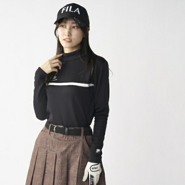 フィラゴルフ｜FILA GOLF レディース 長袖モックネックシャツ ブラック 796502 [レディース /Mサイズ]【返品交換不可】