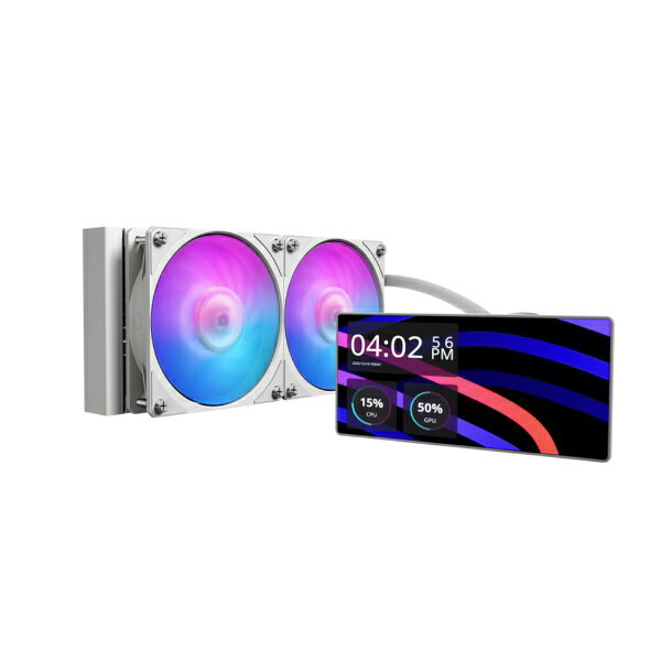 COOLER MASTER｜クーラーマスター MasterLiquid Core LCD 6inch 240 White ARGB MLW-D24M-A24PA-LW