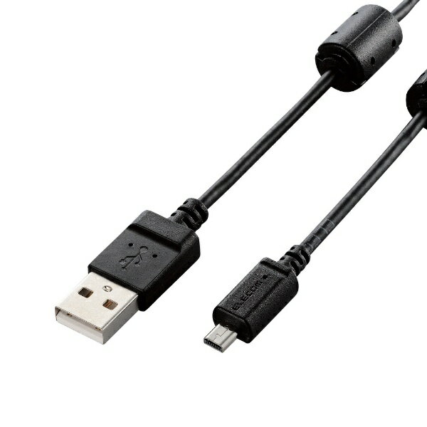 エレコム｜ELECOM カメラ接続用USBケーブル(平型mini8pinタイプ)1.5m DGW-F8UF15BK[DGWF8UF15BK]