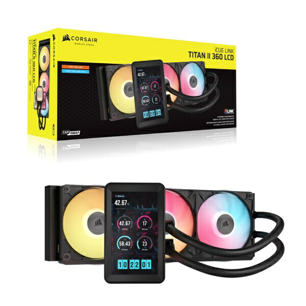 CORSAIR｜コルセア iCUE LINK TITAN II 360 RX LCD Black CW-9061045-WW