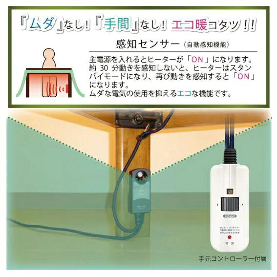 メトロ｜METRO 人感センサー付き　ファン付き薄型　こたつ用取り換えヒーター MHU-...