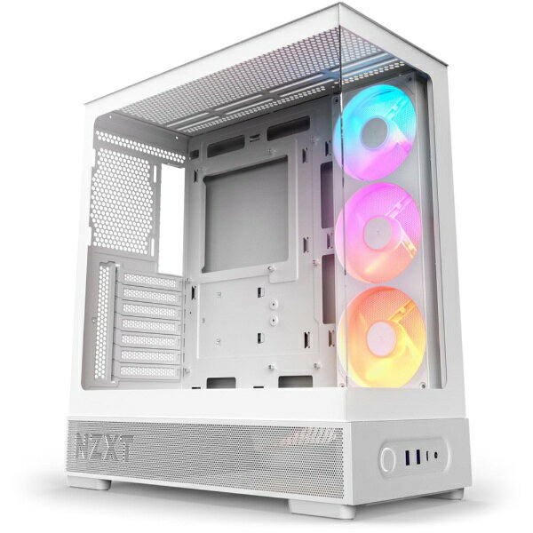 【2026年10月15日発売】 NZXT｜エヌゼットエックスティー PCケース [ATX /Micro ATX /Mini-ITX] S5 RGB ホワイト CC-S51FW-01