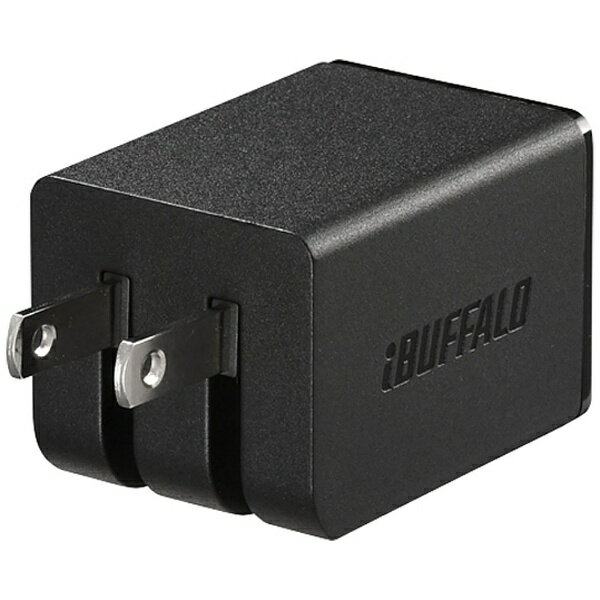 BUFFALO｜バッファロー タブレット／スマートフォン対応［USB給電］　AC - USB充電器 2.4A ブラック BSMPA2402P1BK [1ポート /Smart IC対応]