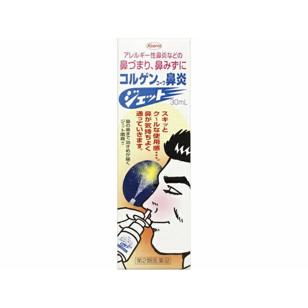 鼻の奥まで効きめが届くジェット噴霧！霧状になった有効成分が鼻の奥の患部にまで直接とどくように設計されている定量噴霧スプレー容器ですシュッと噴霧すると、4種類もの効きめの成分が霧状の微粒子となって均一にひろがり、鼻粘膜の不快な症状を改善しますスキッとクールな使用感清涼化剤l-メントールとペパーミント香料の同時配合により、スキッとクールな使用感鼻が気持ちよく通っていきます --------------------------------------------------------------------------------------------------------------文責：川田貴志（管理薬剤師）使用期限：半年以上の商品を出荷します※医薬品には副作用リスクがあり、安全に医薬品を服用して頂く為、お求め頂ける数量を制限しております※増量キャンペーンやパッケージリニューアル等で掲載画像とは異なる場合があります※開封後の返品や商品交換はお受けできません------------------------------------------------------------------------------------------------------------------------------------------------------------------------------------------広告文責：株式会社ビックカメラ楽天　050-3146-7081メーカー：KOWA　興和商品区分：第2類医薬品----------------------------------------------------------------------------