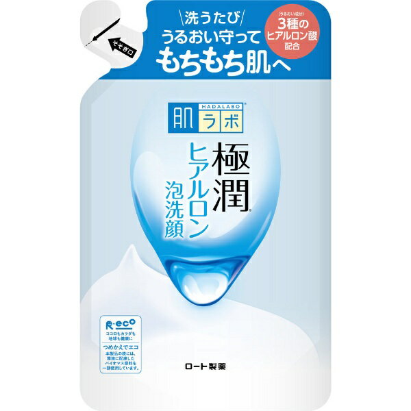 ロート製薬｜ROHTO 肌研（肌ラボ）極潤 ヒアルロン泡洗顔（140ml）つめかえ用〔泡洗顔料〕 〔ヒアルロン〕【rb_pcp】