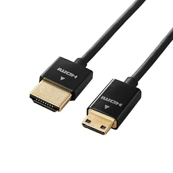 エレコム｜ELECOM HDMI変換 延長プラグ ブラック CAC-HD14SSM15BK 1.5m /HDMI⇔miniHDMI /イーサネット対応 【rb_ cable_cpn】