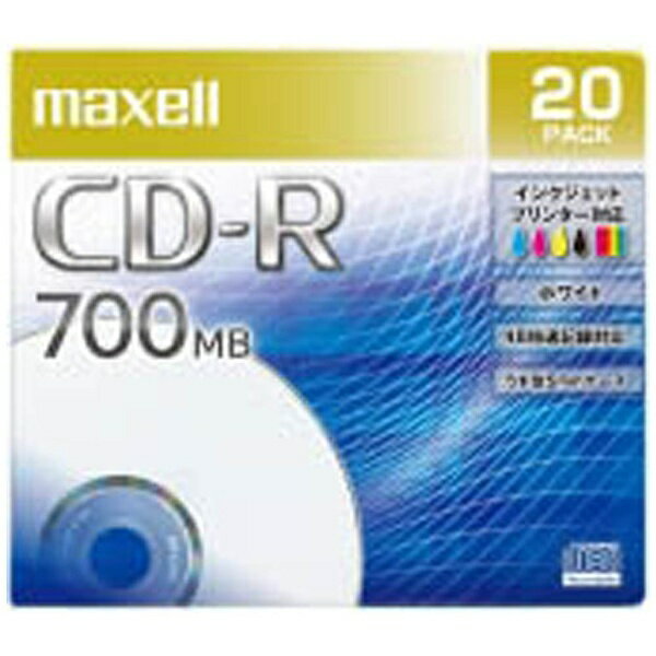 マクセル　Maxell CDR700S.PNW.20S データ用CD-R ホワイト [20枚 /700MB]