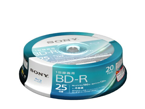 ソニー　SONY 20BNR1VJPP4 録画用BD-R SONY ホワイト [20枚 /25GB /インクジェットプリンター対応]