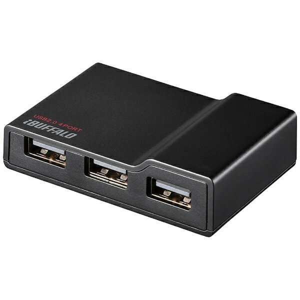 BUFFALO｜バッファロー BSH4A11 USBハブ ブラック [バス＆セルフパワー 4ポート USB2.0対応][BSH4A11BK]