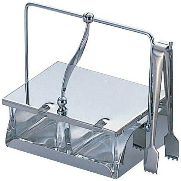 吉沼硝子｜Yoshinuma Glass ガラス薬味入れ T-2（2ヶ仕切） 《2-015》 ＜PYK10＞[PYK10]