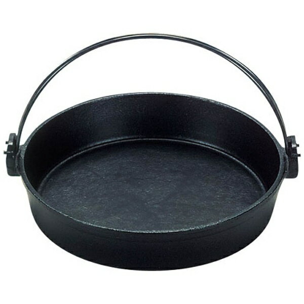 三和精機製作所 《IH対応》 鉄 すきやき鍋 ツル付（黒ぬり） 16cm ＜QSK50016＞[QSK50016]