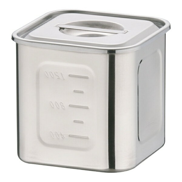 三宝産業｜SAMPO SANGYO エコクリーンUK18-8深型角キッチンポット 12cm ＜AEK1304＞[AEK1304]