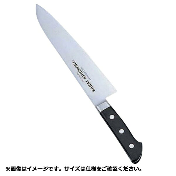 サビに強く適度なしなりとシャープな切れ味、堺 菊守 SKKバナジウム鋼シリーズ「牛刀」■包丁の仕様・形状：牛刀（洋刃）型・刃型：両刃・表示サイズ：27cm※表示サイズは、マチ付き包丁は刃先からマチまで、マチ無し包丁は刃渡り（刃先からアゴまで）の寸法です。■SKKバナジウム鋼シリーズ（2021年4月現在取り扱い）・ペティナイフ（12、15、18cm）・牛刀（18、21、24、27、30cm）・筋引（24、30cm）・洋出刃（21cm）・骨スキ 角型（15cm）・三徳（17.5cm）・中華包丁（22cm）