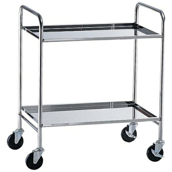 遠藤商事｜Endo Shoji TKG18-8衛生サイドアップワゴン2段 ゴム車 ＜HKT2401＞[HKT2401]