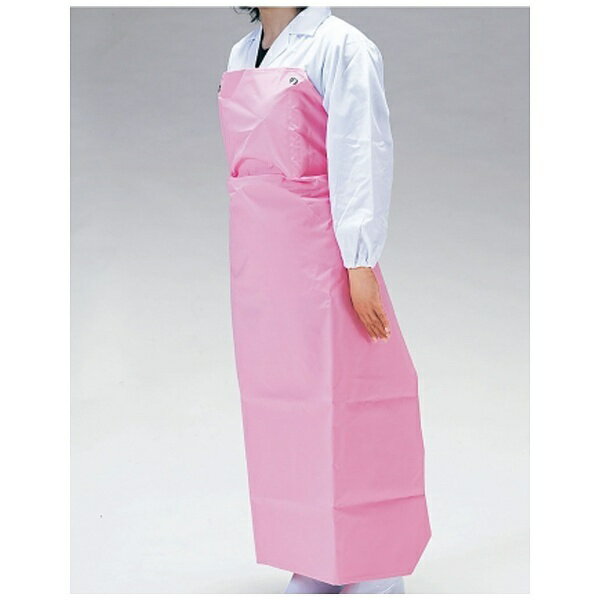 協和商事｜KYOWA TRADING ワンタッチ胸付前掛 W-100 ピンク ＜SME8302＞[SME8302]