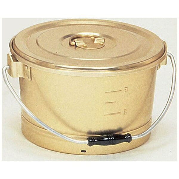 オオイ金属のしゅう酸丸型一重食缶です。にぎり付きで容量12L。外寸はφ295mm、内寸はφ285mm×深さ234mm、質量は約0.9kgです。耐久性に優れた一品です。
