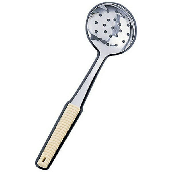 Soup Ladle （Holed） - ワダコーポレーション 18-8味道楽 お玉 穴明 アイボリー ＜QAG0301＞[QAG0301]