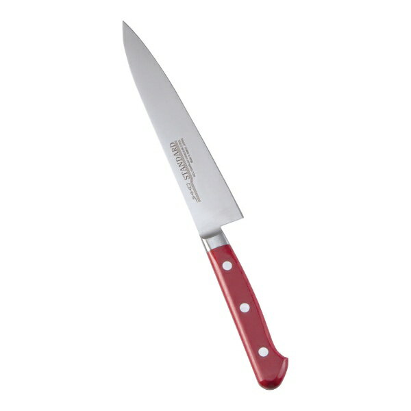 實光｜JIKKO 堺實光 スタンダード抗菌プラスチック柄 ぺティーナイフ 15cm(ツバ付) 赤 ＜AZT6911＞[AZT6911]