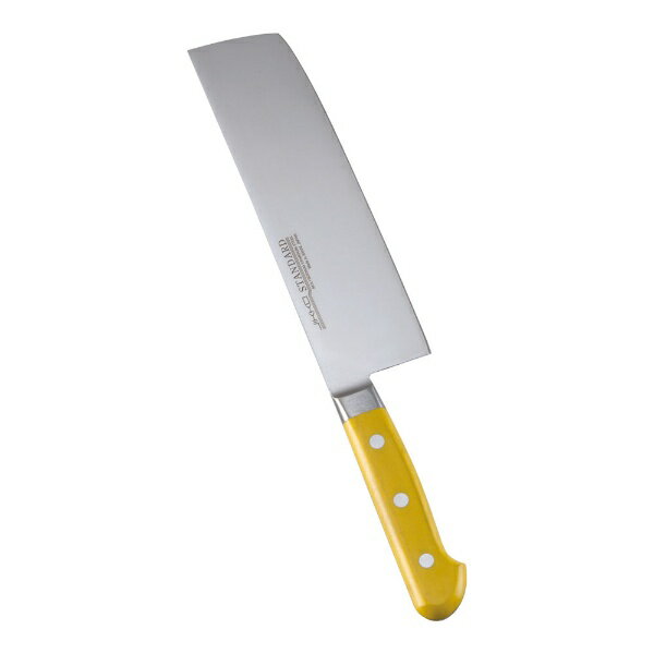 實光｜JIKKO 堺實光 スタンダード抗菌プラスチック柄 菜切 18cm(ツバ付) 黄 ＜AZT7404＞[AZT7404]