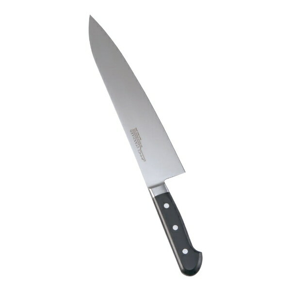 實光｜JIKKO 堺實光 スタンダード抗菌プラスチック柄 牛刀 27cm(ツバ付) 黒 ＜AZT7019＞[AZT7019]