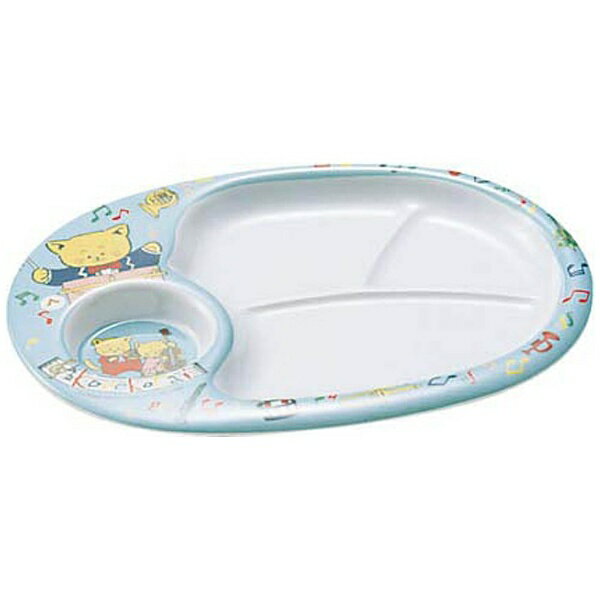 エンテック｜ENTEC メラミンお子様ランチ皿 こねこたい ブルー ＜RLV36＞[RLV36]