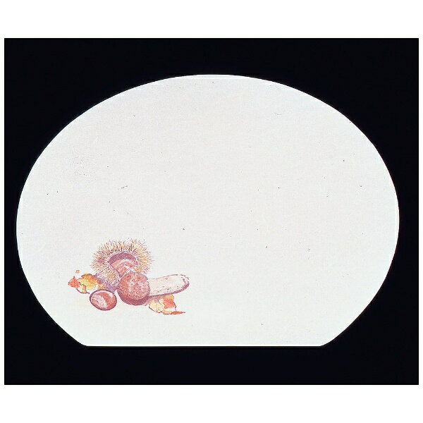 ヤマコー｜YAMACO 尺3半月枯淡懐石まっと（100枚入） 松茸と栗 ＜QKI54＞[QKI54]