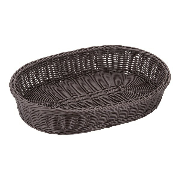 萬洋｜manyo 樹脂バスケット 小判 40cm こげ茶 ＜WBS1901＞[WBS1901]